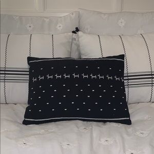 Black and white decorative pillow